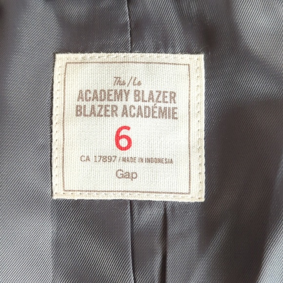 GAP Academy Heather Grey Blazer Contrast Cuff Lining - Picture 2 of 15